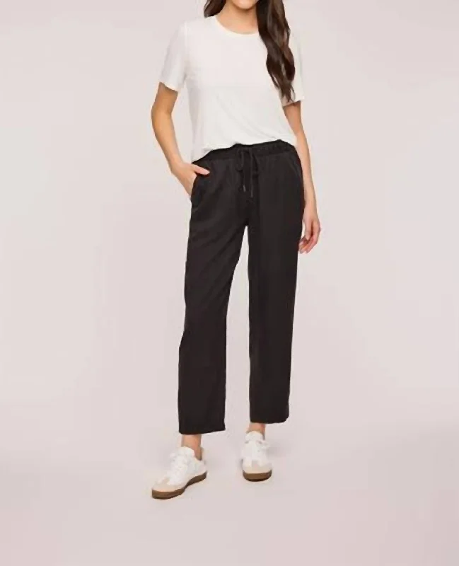 Elegant Simplicity Wardrobe Lennox Pants In Washed Black