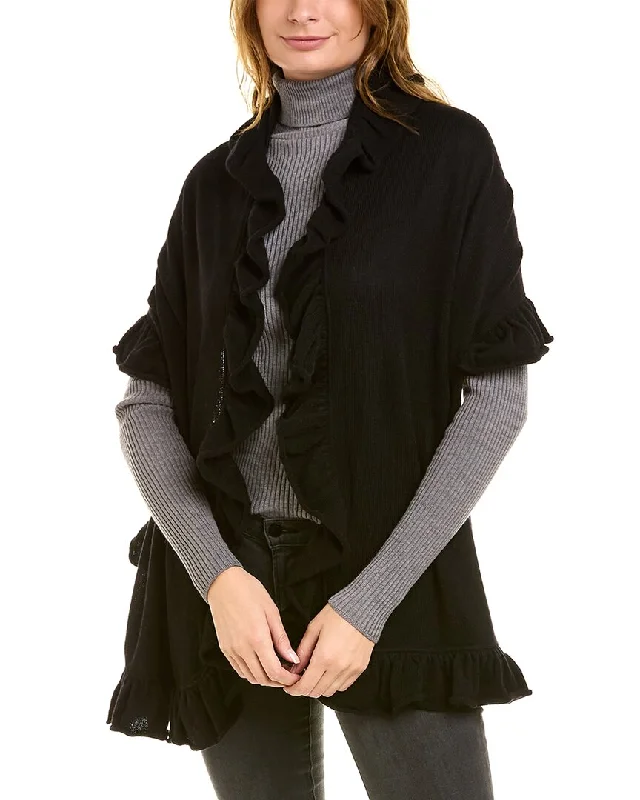 Casual Wear Forte Cashmere Ruffle Cashmere Wrap