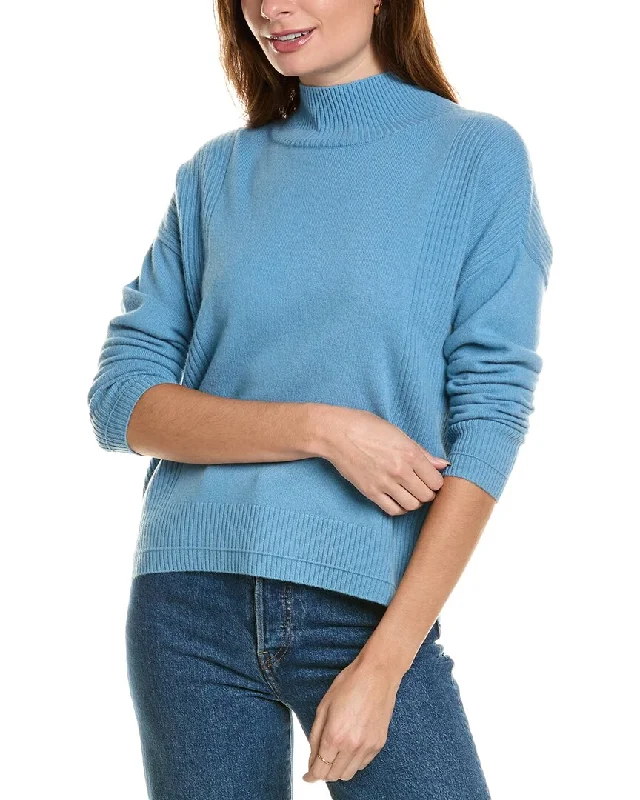 Effortless Sophistication Design History Mock Neck Cashmere Sweater