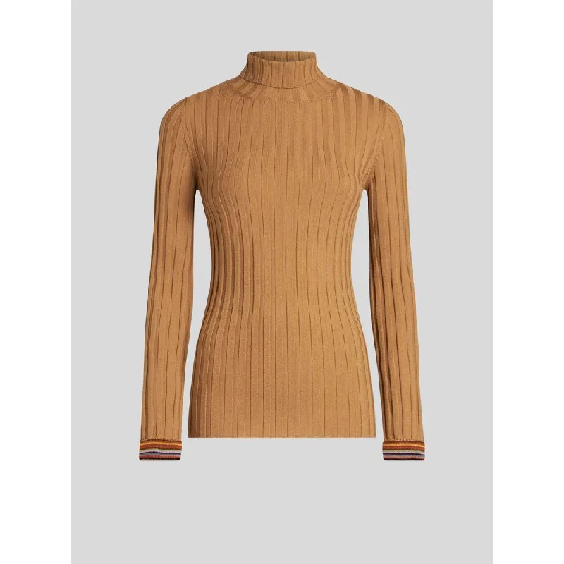 Designer Wear On Sale POLO NECK WOOL JUMPER