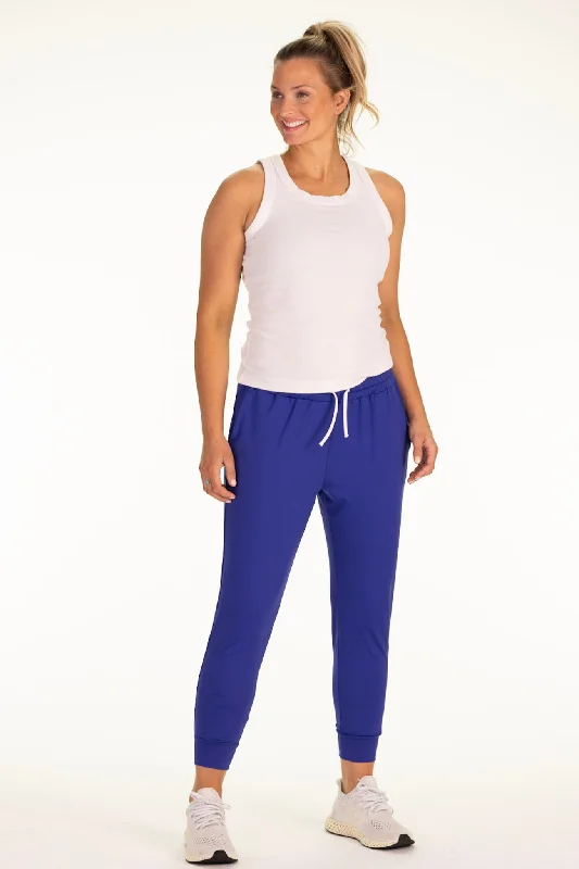 Style Beyond Borders The Performance Natasha Jogger in Bright Blue