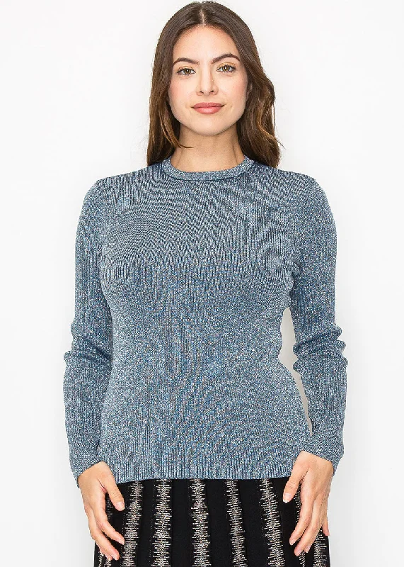 Exclusive Sale Subtle Sparkle Blue Sweater