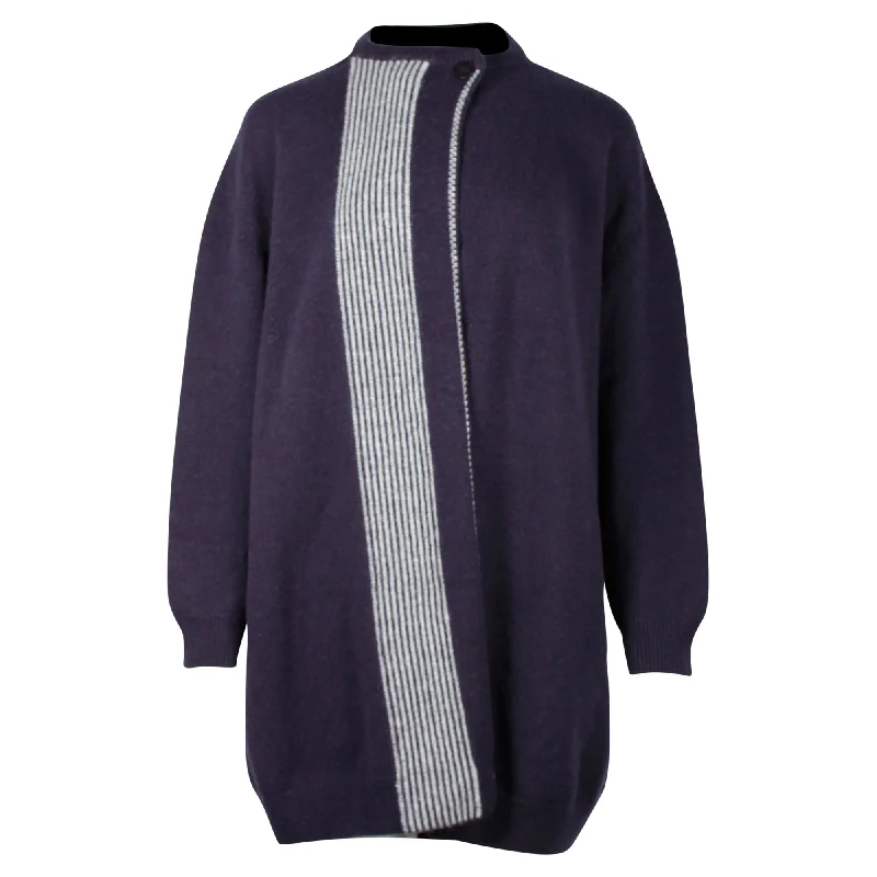 Best Sellers Hermès Oversized Knitted Sweater in Navy Blue Wool