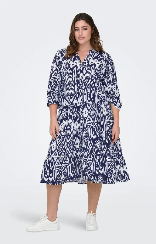 Trendy Styles Only Carmakoma Milana Dress in Navy