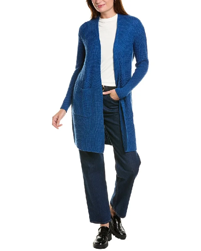 Best Sellers Forte Cashmere Rib Long Wool & Cashmere-Blend Cardigan