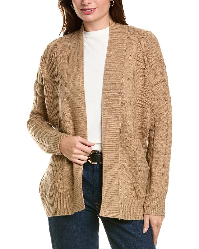 Limited Time Forte Cashmere Luxe Cable Wool & Cashmere-Blend Cardigan