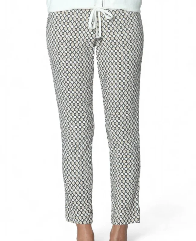 Fast Fashion Favorites Side Slit Ankle Pant In Honeycomb