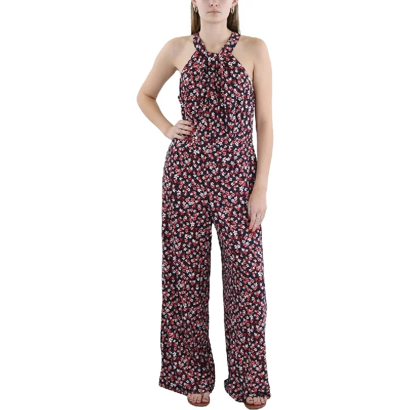 Chic Style Womens Floral Print Wide Leg Jumpsuit