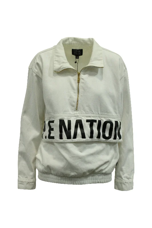 Versatile Wardrobe Essentials P.E Nation 1967 Pullover Sweater in White Denim