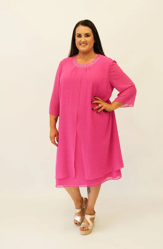 Limited Time Offers Godske Pink Diamanté Dress