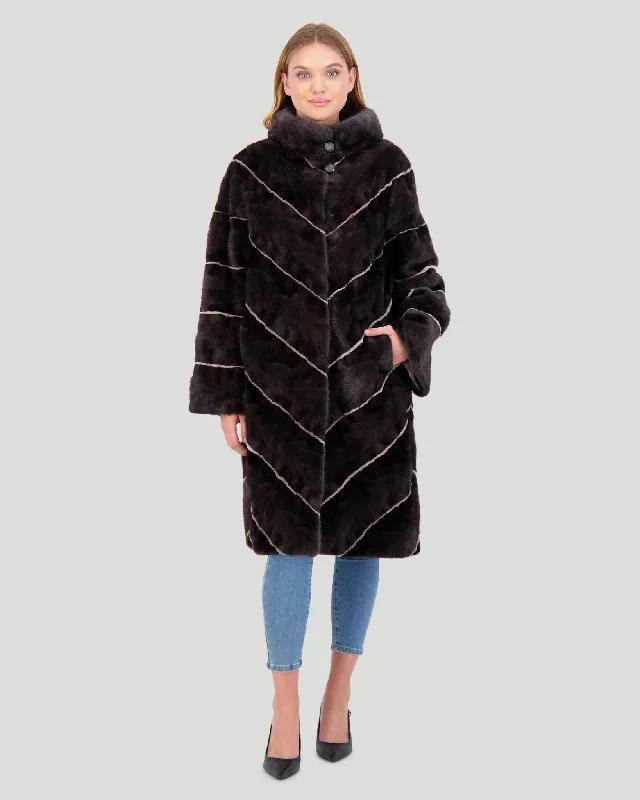 Cool Prices Mink Sections Short Coat