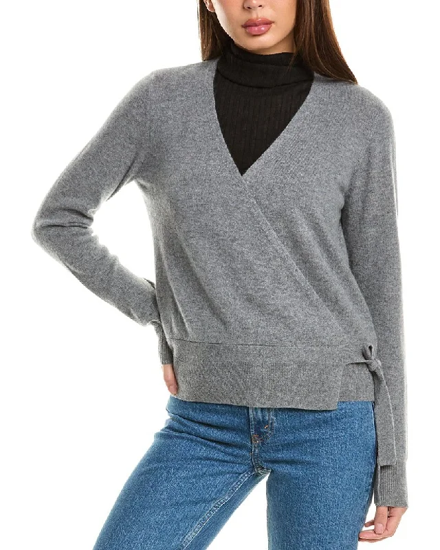 Fashion Forward InCashmere Tie-Side Cashmere Cardigan