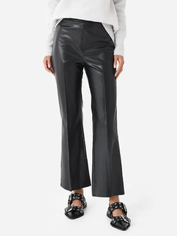 Attire Sale Porterfield Vegan Leather Crop Flare Pant In Black