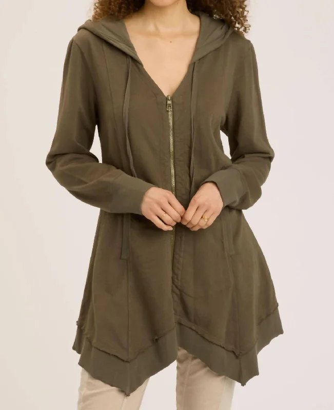 Vibrant Styles Merchantile Fleece Jacket In Olive