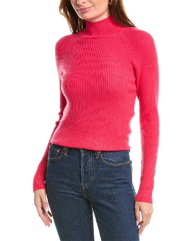 Ride The Style Wave Brodie Cashmere Wool & Cashmere-Blend Skinny Mock Neck Jumper