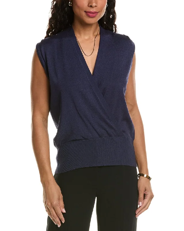 Popular Collection Elie Tahari Faux Wrap Sweater