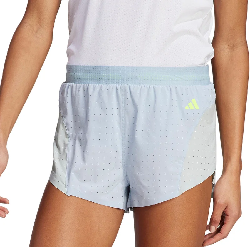 Chic Wardrobe adidas Adizero Womens Split Running Shorts - Blue