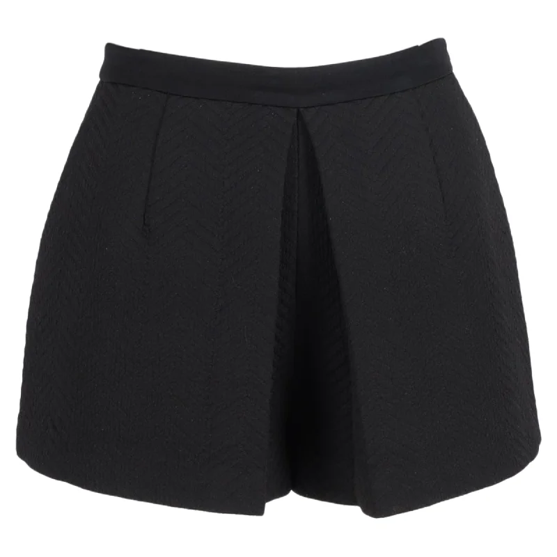 Chic Style, Always In Vogue Sandro Paris Patterned A-Line Skorts in Black Wool