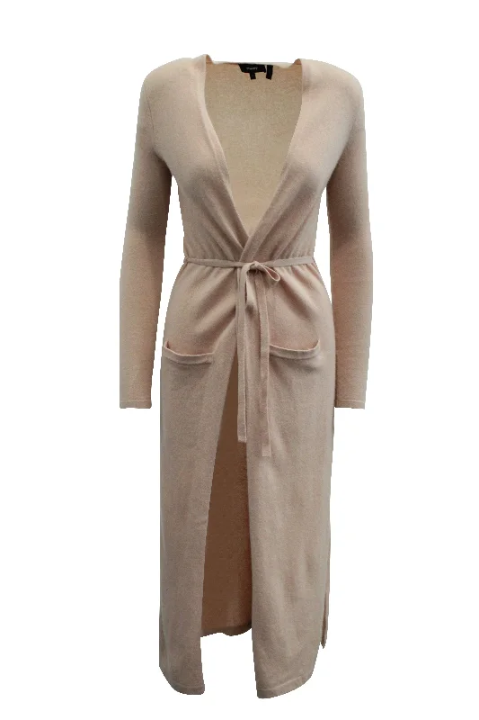 Trendsetting Threads Theory Long Cardigan in Pink Cashmere