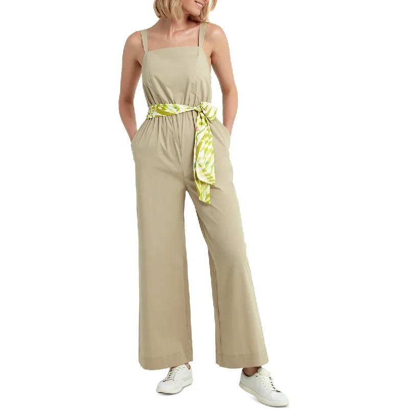 Find Your Unique Flair Womens Ruched Square Neck Jumpsuit