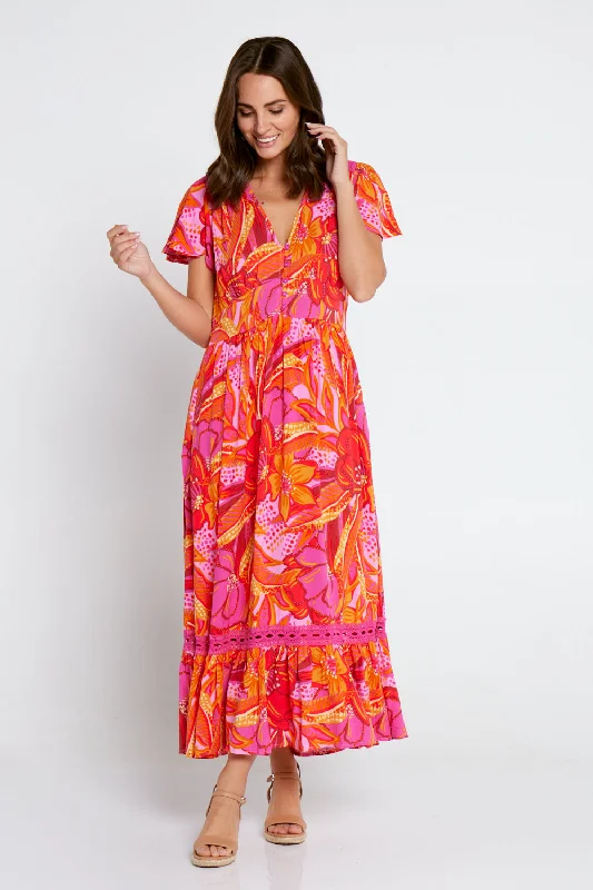 Discounts On Casual Weekend Styles Coralie Maxi Dress - Sunset Floral