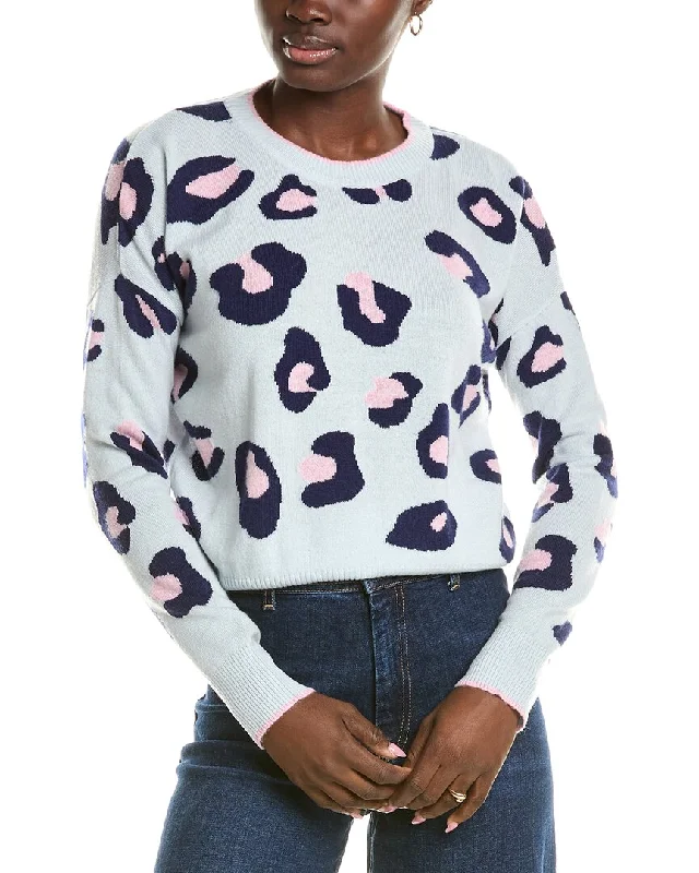 Fashion Frontiers Brodie Cashmere Wool & Cashmere-Blend Intarsia Leopard Jumper