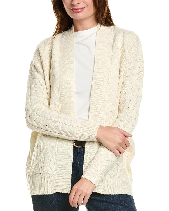 Best Deals Of The Season Forte Cashmere Luxe Cable Wool & Cashmere-Blend Cardigan