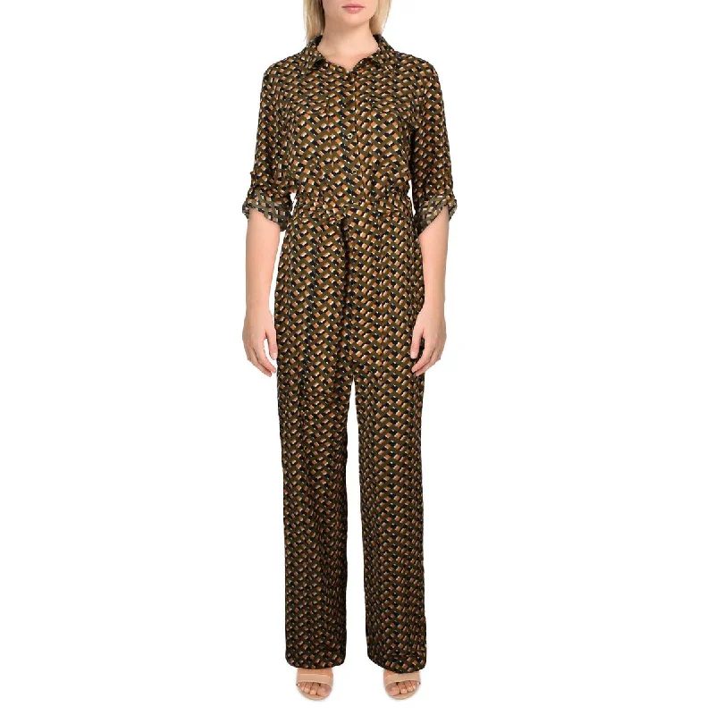 Eclectic Fashion Womens Printed Adjustable Sleeves Jumpsuit