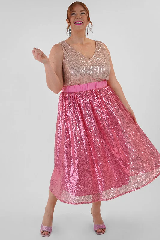 Limited Time Flash Sale Eras Pink Sequin Skirt