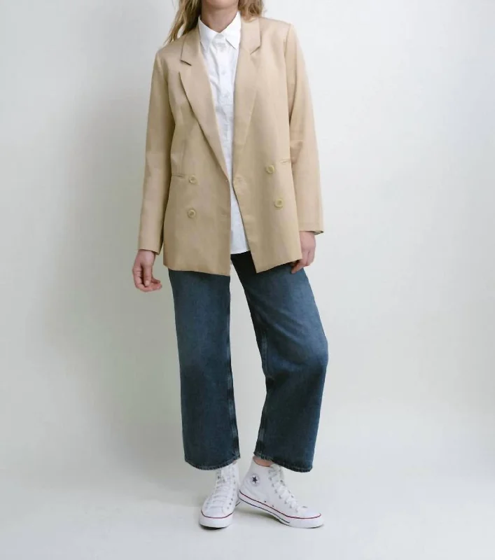 Premium Fabrics Coast Blazer In Tan