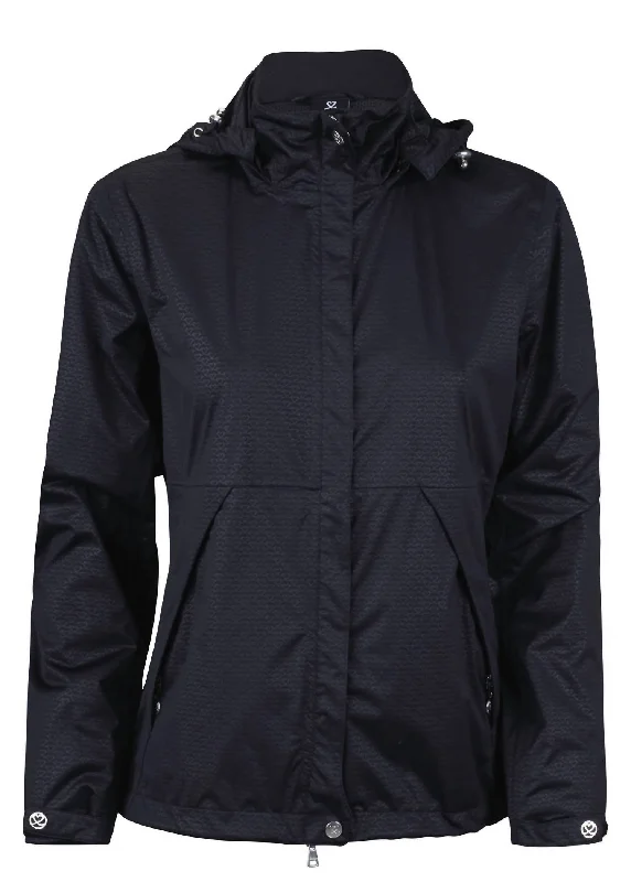 Elevate Your Wardrobe Women's Merion Rain Jacket In Black