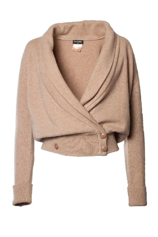 Fashion Forward Femininity Cashmere crossover cardigan