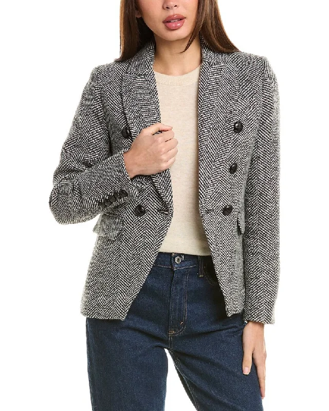 Chic Urban Fashion Look Stella + Lorenzo Wool-Blend Blazer