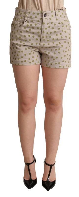 Trend Alert Dolce & Gabbana Chic Polka Dot Cotton Stretch Women's Shorts