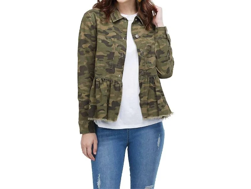 Premium Fashion Banks Denim Jacket In Camo