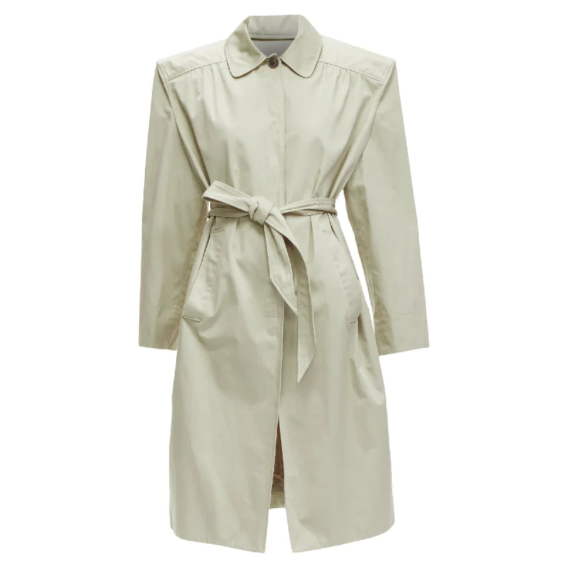 Versatile Wardrobe Essentials Balenciaga Demna boxy oversized shoulder belted trench coat