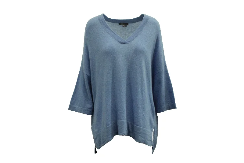 Stylish Statements Vince Oversized Sweater in Light Blue Cashmere