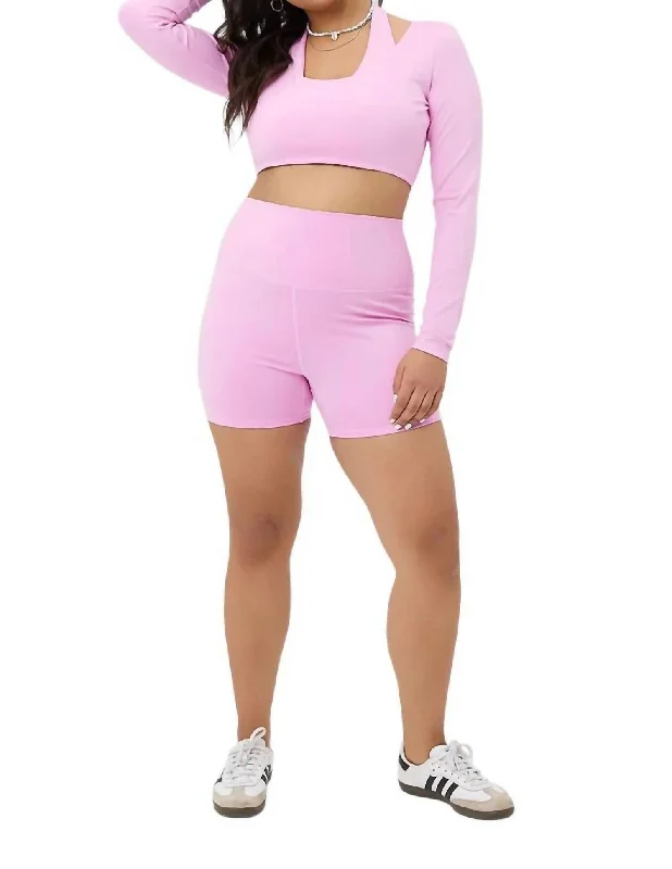 Versatile Style Wardrobe Speedy Bike Short In Baby Pink