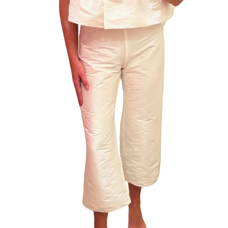 Versatile Wardrobe Essentials Silk Ahoy Pants In Ivory