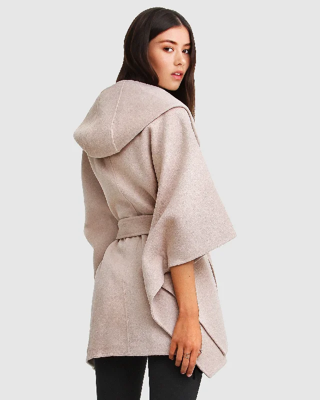 Nordic Minimalist Home Look Jackson Landing Wool Blend Cape Coat