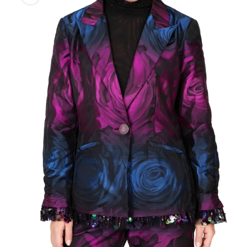 Weekend Exclusive Rose Garden And Lace Jacket In Purple