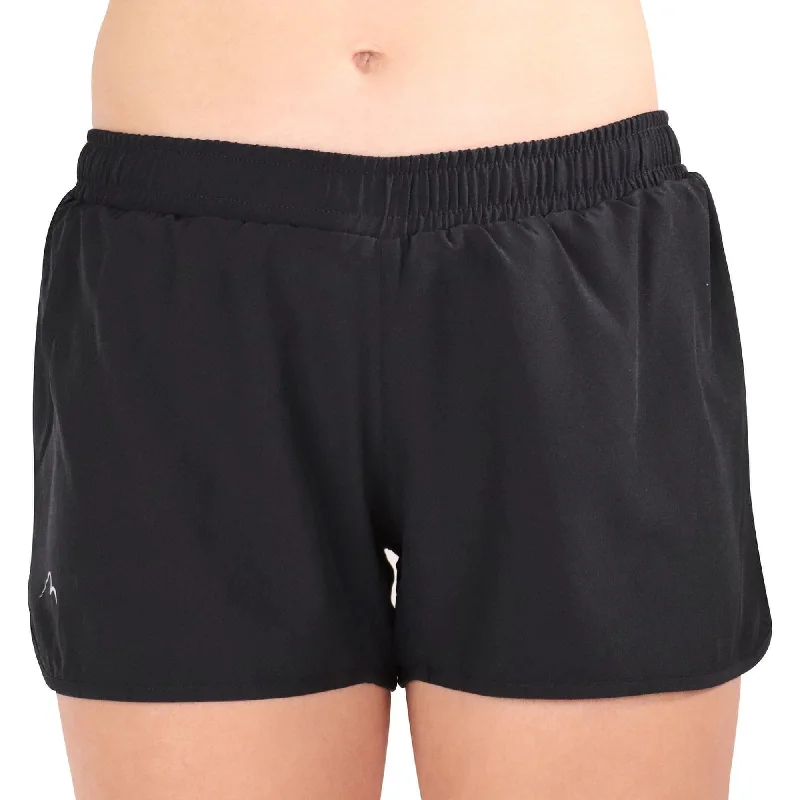 Unleash Your Trendy Side More Mile Racer Split Womens Running Shorts - Black