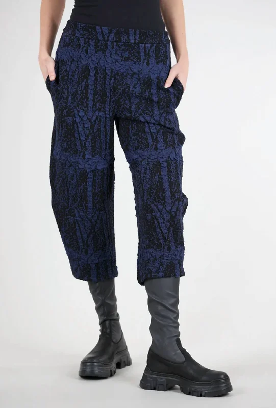 Fashion Deal Dappled Knit Lantern Pant In Blue/black