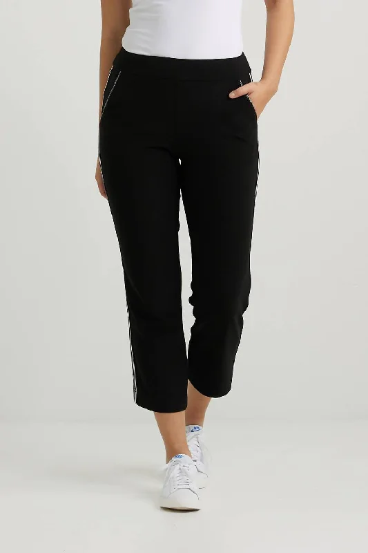 Fashion For Every Occasion Striped Pants In Black/vanilla