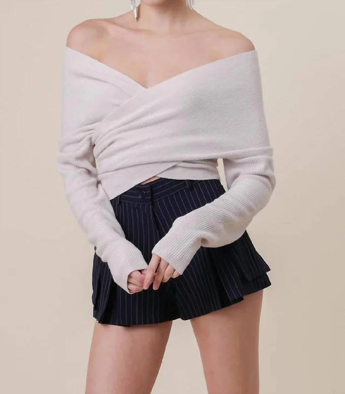 Subtle Sophistication Beau Sweater In Ecru