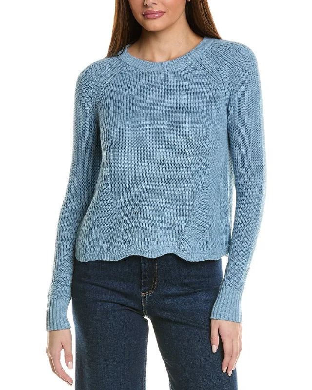 Seasonal Sale Autumn Cashmere Scalloped Sweater