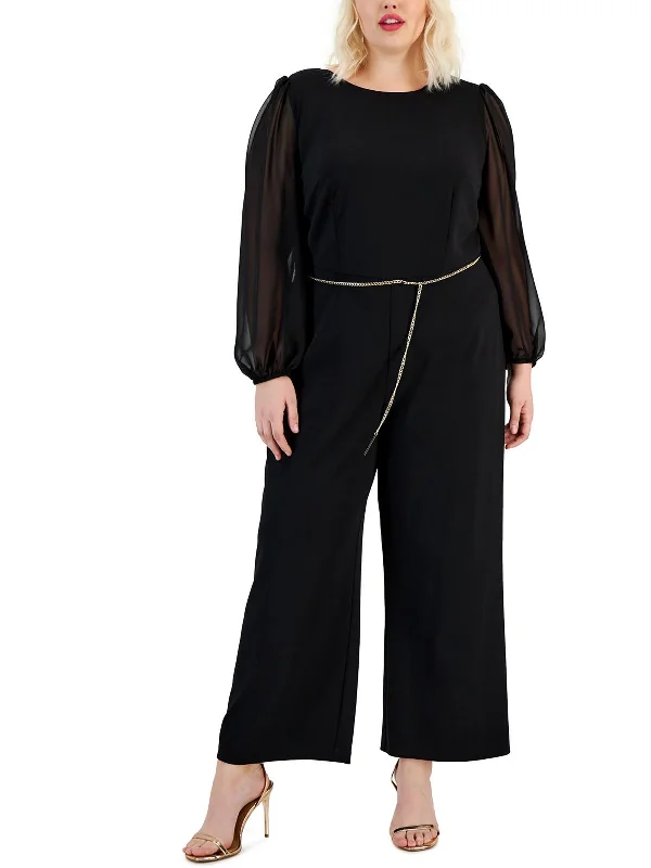 Vintage Style Clothing Sale Plus Womens Scuba Crepe Long Jumpsuit