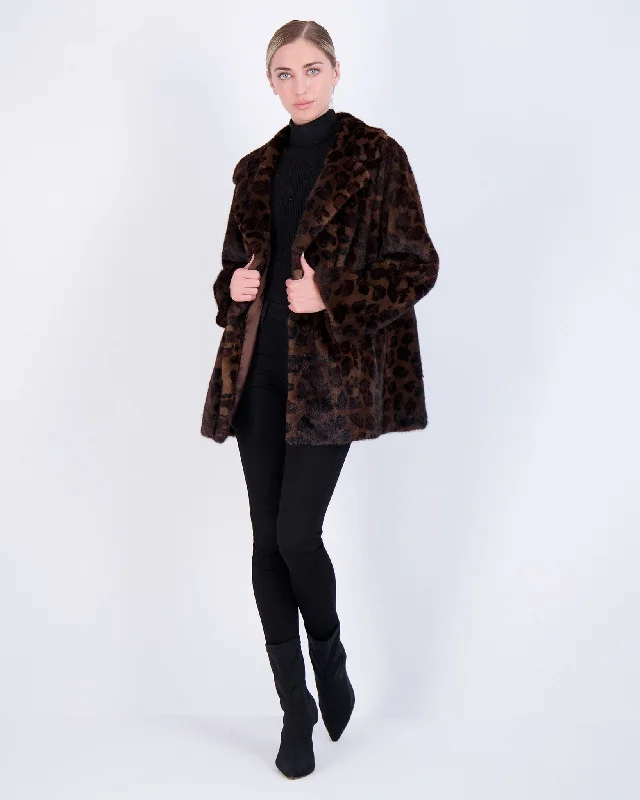 Fast Fashion Favorites Mink Jacket with Belt