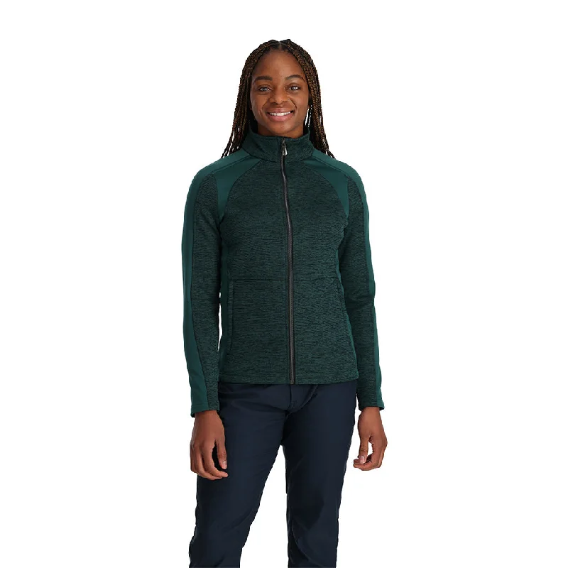 Disco - Inspired Retro Dance Look Womens Encore Full Zip - Cypress Green