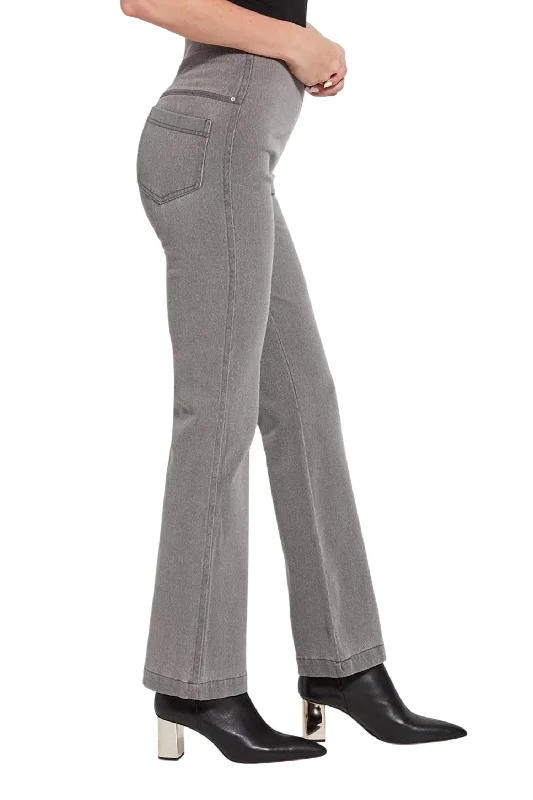 Mid - Week Surprise Bootcut Denim Pant In Grey